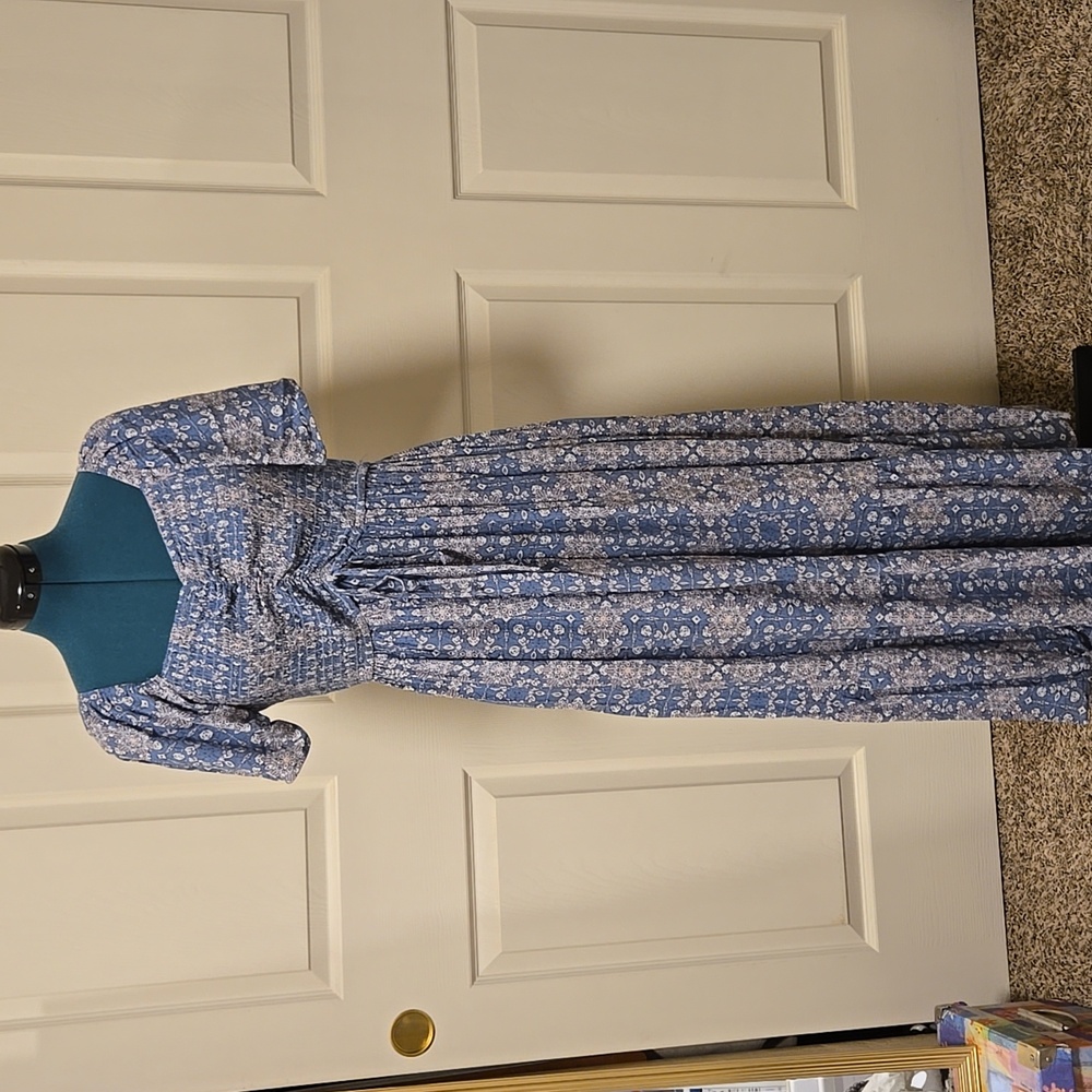 Flowy Sleeve Maxi Dress with Ruched Top